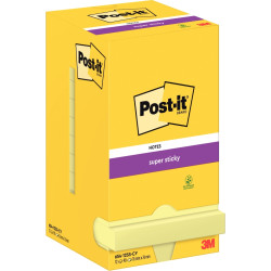 Lot de 12 blocs de 90 feuilles Super Sticky post-it, 76 x 76 mm, coule