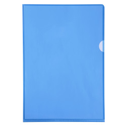 Etui carton de 100 pochettes coin PVC lisse haute résistance 13/100e - A4
