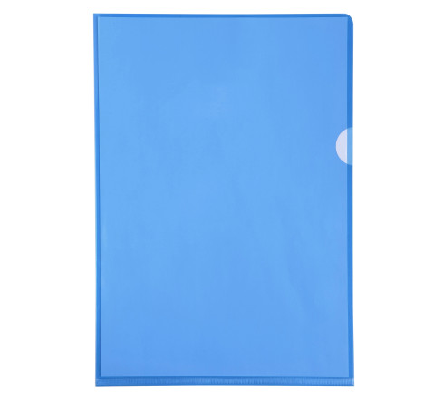 Etui carton de 100 pochettes coin PVC lisse haute résistance 13/100e - A4