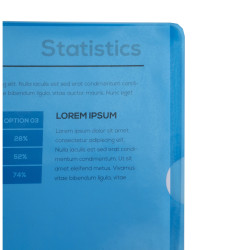 Etui carton de 100 pochettes coin PVC lisse haute résistance 13/100e - A4