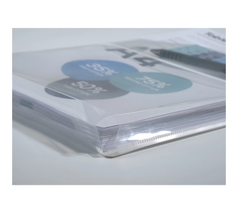 Sachet de 2 pochettes adhésives à soufflet - PP Haute Qualité 20/100e - A4