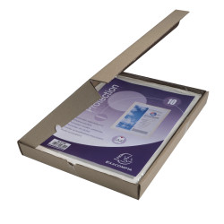 Sachet de 10 pochettes adhésives PVC lisse 14/100e - A4