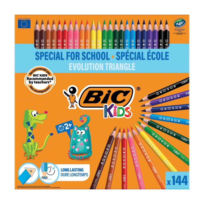 Classpack de 144 crayons de couleur Évolution triangulaire