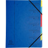 Trieur dos agrafé avec élastiques 7 compartiments, coloris assortis