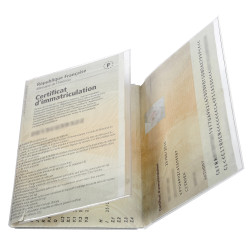 Etui de protection pour carte grise 3 volets PVC lisse 20/100e