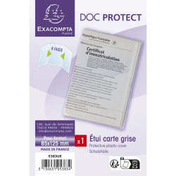 Etui de protection pour carte grise 3 volets PVC lisse 20/100e