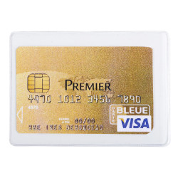 Etui de protection pour carte bancaire PVC lisse 20/100e