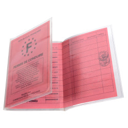 Etui de protection ancien modèle permis de conduire PVC lisse 20/100e