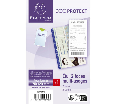 Etui de protection en PVC lisse 20/100e multi-usages