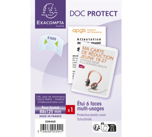Etui de protection 3 volets PVC lisse 20/100e