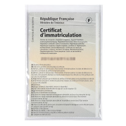 Etui de protection pour papiers voiture PVC lisse 20/100e