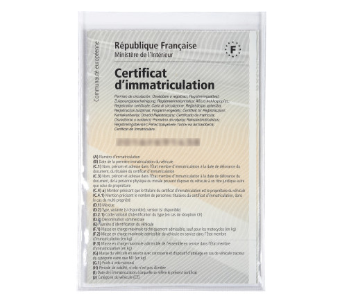 Etui de protection pour papiers voiture PVC lisse 20/100e