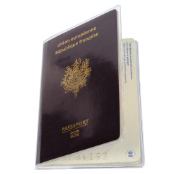 Etui de protection pour passeport 2 volets PVC lisse 20/100e