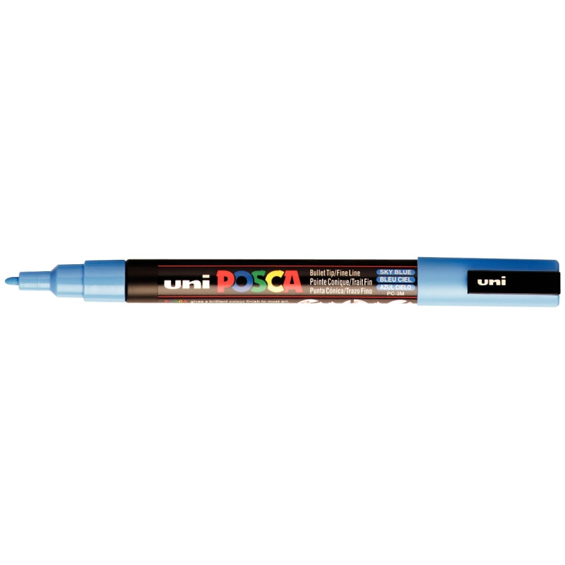 Marqueur Posca pointe fine ogive bleu clair