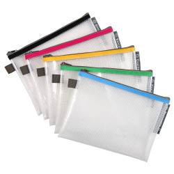 Pochette à fermeture éclair en plastique souple