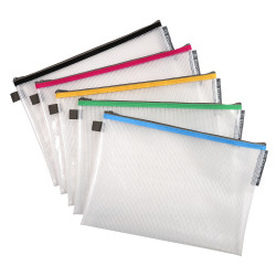 Pochette à fermeture éclair en plastique souple
