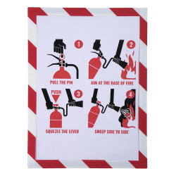 Pochette d'affichage magnétique de sécurité A4