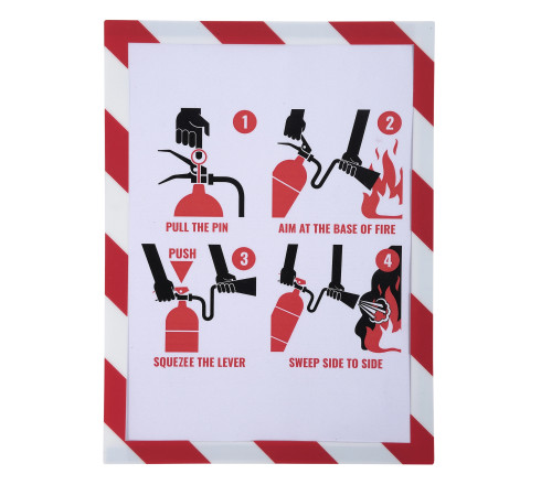 Pochette d'affichage magnétique de sécurité A4