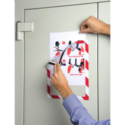 Pochette d'affichage magnétique de sécurité A4