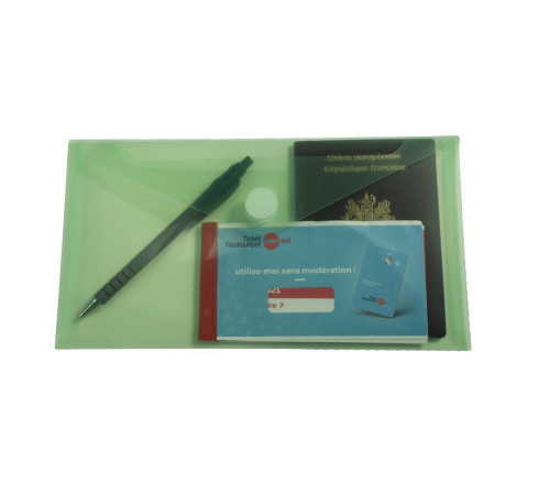 Sachet de 5 mini pochettes-enveloppes polypropylène - 25x13,5cm