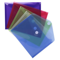 Sachet de 5 mini pochettes-enveloppes polypropylène - A5