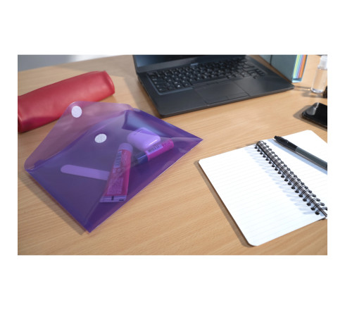 Sachet de 5 mini pochettes-enveloppes polypropylène - A5