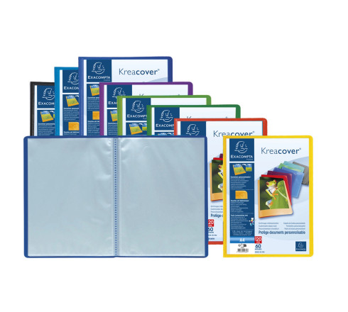 Protège-documents en polypropylène semi rigide Kreacover® Opaque 120 vues - A4