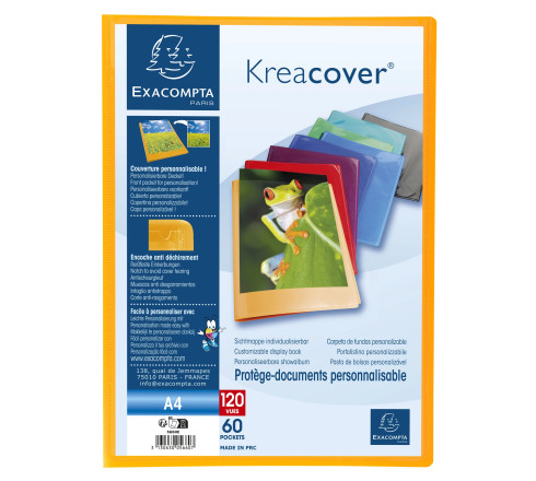Protège-documents en polypropylène semi rigide Kreacover® Opaque 120 vues - A4