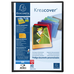 Protège-documents en polypropylène semi rigide Kreacover® Opaque 120 vues - A4