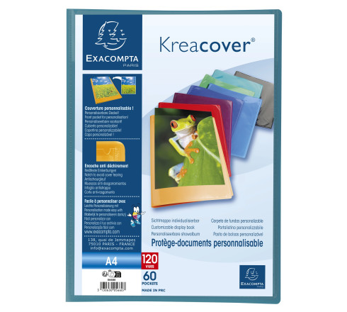 Protège-documents en polypropylène semi rigide Kreacover® Opaque 120 vues - A4
