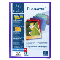 Protège-documents en polypropylène semi rigide Kreacover® Opaque 120 vues - A4