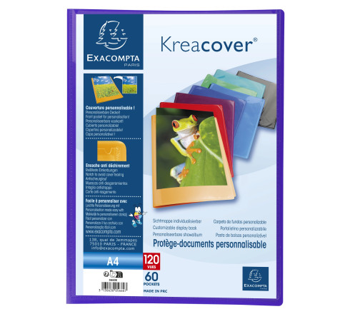 Protège-documents en polypropylène semi rigide Kreacover® Opaque 120 vues - A4