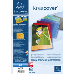 Protège-documents en polypropylène semi rigide Kreacover® Opaque 120 vues - A4