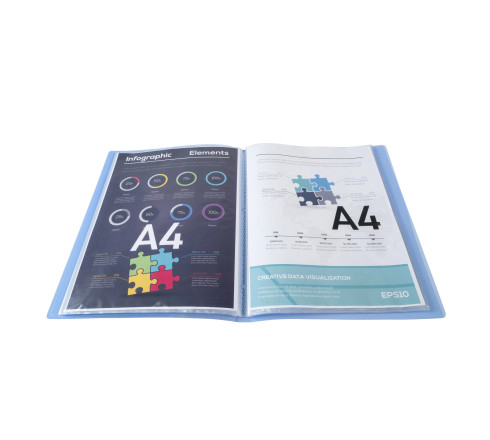 Protège-documents en polypropylène semi rigide Kreacover® Chromaline 40 vues - A4