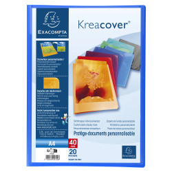 Protège-documents en polypropylène semi rigide Kreacover® Opaque 40 vues - A4