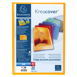 Protège-documents en polypropylène semi rigide Kreacover® Opaque 40 vues - A4