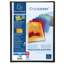 Protège-documents en polypropylène semi rigide Kreacover® Opaque 40 vues - A4