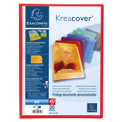 Protège-documents en polypropylène semi rigide Kreacover® Opaque 40 vues - A4