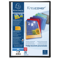 Protège-documents en polypropylène semi rigide Kreacover® Opaque 60 vues - A4