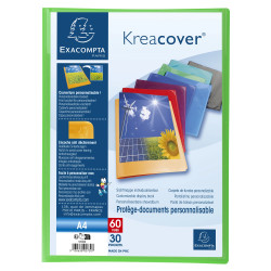 Protège-documents en polypropylène semi rigide Kreacover® Opaque 60 vues - A4