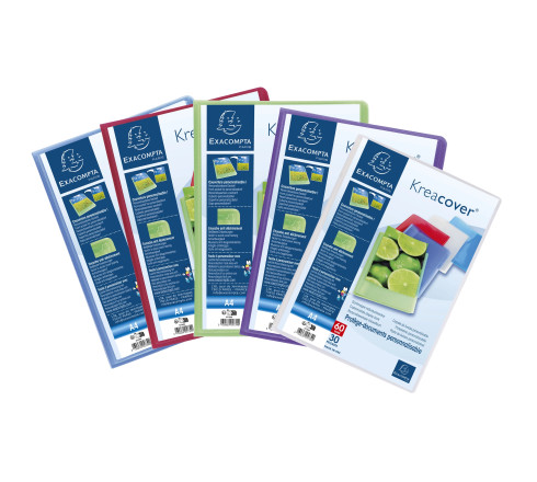 Protège-documents en polypropylène semi rigide Kreacover® Chromaline 60 vues - A4