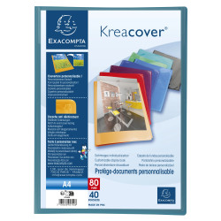 Protège-documents en polypropylène semi rigide Kreacover® Opaque 80 vues - A4