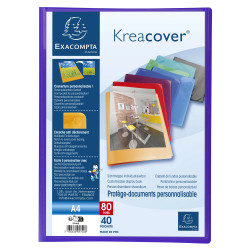 Protège-documents en polypropylène semi rigide Kreacover® Opaque 80 vues - A4