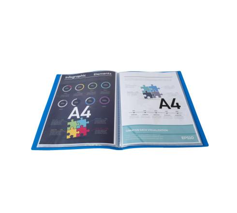 Protège-documents en polypropylène semi rigide Kreacover® Opaque 80 vues - A4