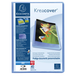 Protége-documents en polypropylène semi rigide Kreacover Chromaline 80vues - A4