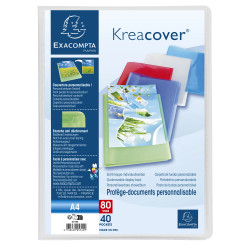 Protège-documents en polypropylène semi rigide Kreacover® Chromaline 80 vues - A4