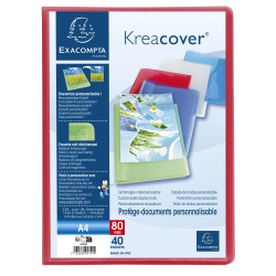 Protège-documents en polypropylène semi rigide Kreacover® Chromaline 80 vues - A4
