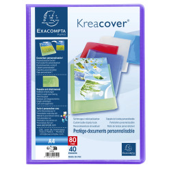 Protège-documents en polypropylène semi rigide Kreacover® Chromaline 80 vues - A4