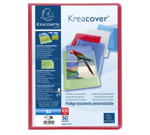 Protège-documents en polypropylène semi rigide Kreacover® Chromaline 100 vues - A4