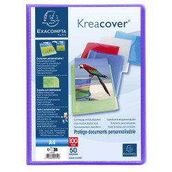 Protège-documents en polypropylène semi rigide Kreacover® Chromaline 100 vues - A4